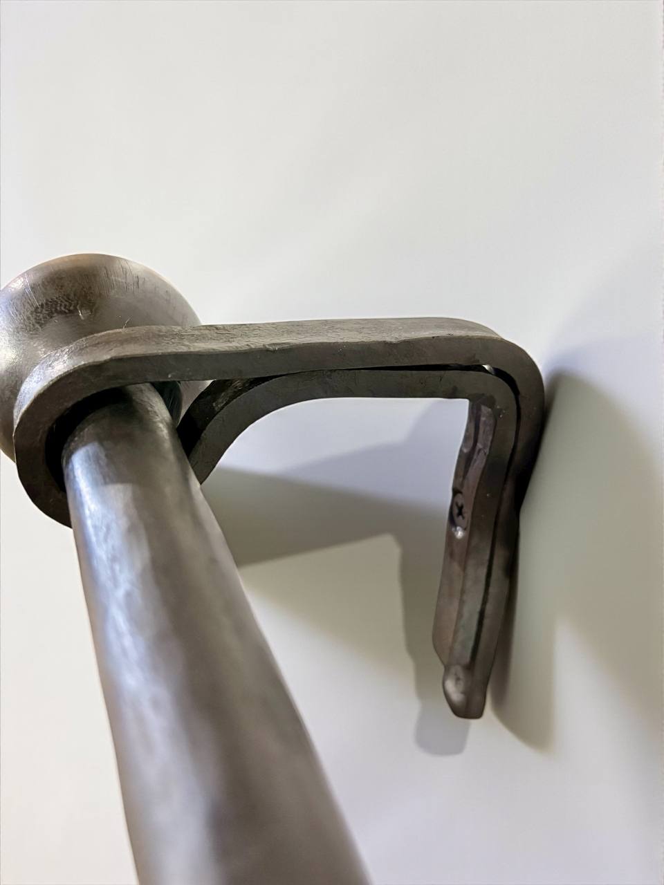 Hand forged curtain rod, home decor and rustic window treatments, farmhouse shower curtain rod, single or double curtain rod,custom length.