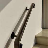 Forged Stair Handrail,Handmade Steel Wall Rail,Heavy-Duty Forged Handrail,Premium Wall-Mounted Railing,Classic Design,Custom Lengths