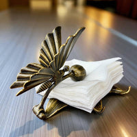 Metal Napkin Holder for Table,Decorative Flower Napkin Holder with Butterfly,Unique Handmade Tabletop Paper Napkin Holder
