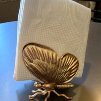 Metal Butterfly Sculpture,Hand Forged Napkin Holder,Premium Table Decor,Artistic Iron Gift for Her,Handmade Tabletop Art