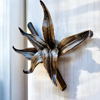Handmade wall hook:metal holder for keys and bags,functional organizer for home,clothes,hats,unique design in the form of bamboo treehanger