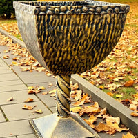 Wrought iron trash can,handmade metal trash can,modern trash can,outdoor, garden or interior decoration,outdoor trash can,gift,medieval styl