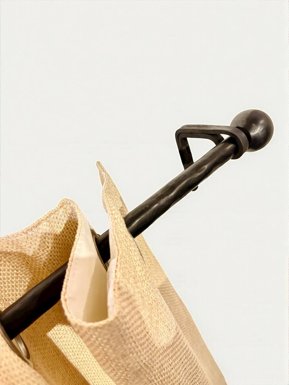 Hand forged curtain rod, home decor and rustic window treatments, farmhouse shower curtain rod, single or double curtain rod,custom length.