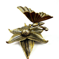 Metal Napkin Holder for Table,Decorative Flower Napkin Holder with Butterfly,Unique Handmade Tabletop Paper Napkin Holder