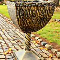 Wrought iron trash can,handmade metal trash can,modern trash can,outdoor, garden or interior decoration,outdoor trash can,gift,medieval styl