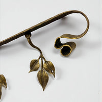 Outdoor Forged Metal Handrail — Hand-Forged Wall Railing for Porch,Entryway & Terrace,Bronze, Gold or Silver Patina,Weatherproof Artistic Stair Rail