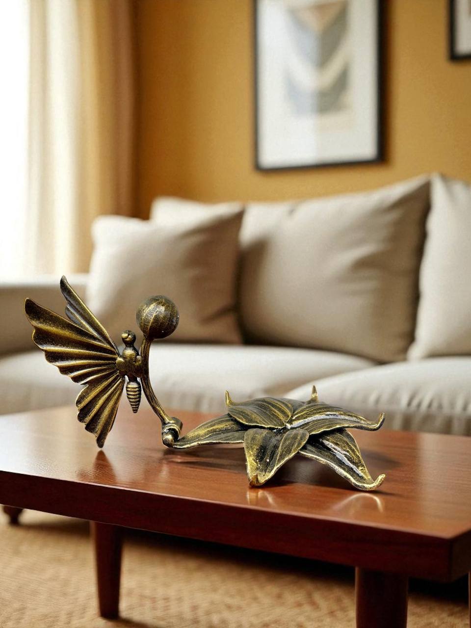 Metal Napkin Holder for Table,Decorative Flower Napkin Holder with Butterfly,Unique Handmade Tabletop Paper Napkin Holder
