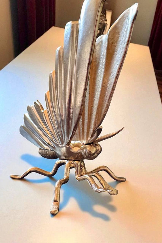 Metal Butterfly Sculpture,Hand Forged Napkin Holder,Premium Table Decor,Artistic Iron Gift for Her,Handmade Tabletop Art