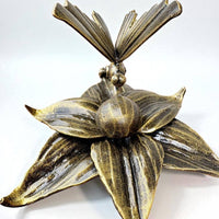 Metal Napkin Holder for Table,Decorative Flower Napkin Holder with Butterfly,Unique Handmade Tabletop Paper Napkin Holder