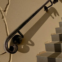 Forged Stair Handrail,Handmade Steel Wall Rail,Heavy-Duty Forged Handrail,Premium Wall-Mounted Railing,Classic Design,Custom Lengths