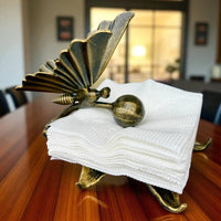 Metal Napkin Holder for Table,Decorative Flower Napkin Holder with Butterfly,Unique Handmade Tabletop Paper Napkin Holder