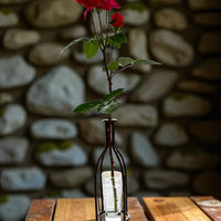 Hand Forged Metal Vase Base: Industrial Loft Floral Art Sculpture