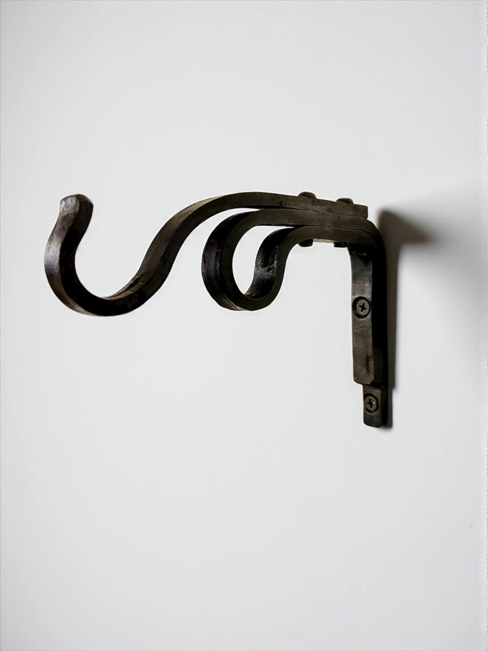 Hand forged curtain rod, home decor and rustic window treatments, farmhouse shower curtain rod, single or double curtain rod,custom length.