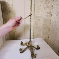 Forged Mug Stand with 8 Hooks,Adjustable Kitchen Cup Holder Rack,Hand Forged Metal, Bronze Patina, Premium Organizer